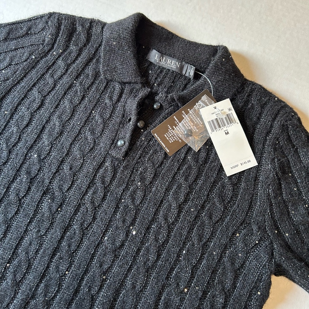 Lauren Ralph Lauren Wool Blend Cable Sweater - Picture 4 of 8
